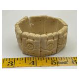 Vintage Hand Carved Bone Bracelet