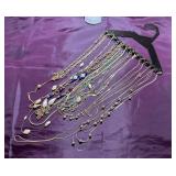Group of 12 Necklaces and Hanger