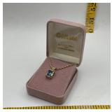 Gemini Gold Over Silver Blue Topaz