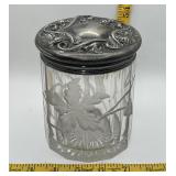 Antique Art Nouveau Glass Tobacco Humidor