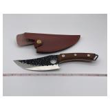 Custom Forged Fixed Blade Knife  with Sheath