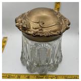 Antique Art Nouveau Glass Tobacco Humidor