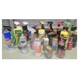 LARGE LOT OF AUTO FLUIDS & CLEANING ITEMS