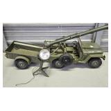 VINTAGE GI JOE JEEP, TRAILER & CANNON