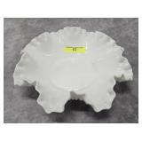 8' FENTON MILK GLASS DISH
