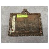 VINTAGE MONTREAL CANADA SOUVENIR BRASS THERMOMETER