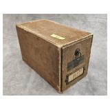 VINTAGE FILE BOX W/ 1950'S PRESCRIPTION NOTES