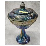 10' INDIANA GLASS CARNIVAL WEDDING DISH