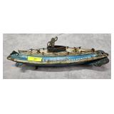 12.5' VINTAGE WOLVERINE TIN LITHO SUBMARINE