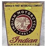 12' X 16' METAL INDIAN MOTORCYCLE SIGN