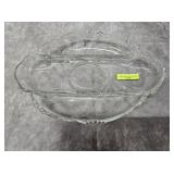 VINTAGE 8' HEISEY GLASS DIVIDED DISH