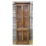 MAHOGANY 4-SHELF LIGHTED DISPLAY CABINET