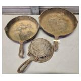 3- PC. LOT OF ASST. CAST IRON COOKWARE