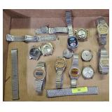 LOT OF ASST. TIMEX, BRUT, SEIKO & OTHER WATCHES