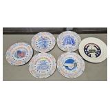 GROUP OF SPENCER GIFTS PATRIOTIC CALENDAR PLATES