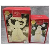 2- LENOX CHINA LIGHT UP SANTA FIGURES