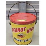 VINTAGE PEANUT KIDS PEANUT BUTTER METAL TUB