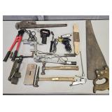 LOT OF ASST. CUTTERS, SAWS, AND TOOLS