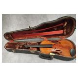 VINTAGE JOHN JUZEK, 13' VIOLIN W/ CASE, LABEL