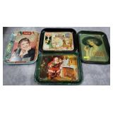 4- VINTAGE & MODERN COCA COLA TRAYS