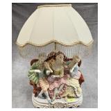14' CAPODIMONTE STYLE PORCELAIN TABLE LAMP