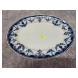 VINTAGE 16' TR&CO. ENGLAND FLOW BLUE PLATTER