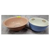 10' VINTAGE PYREX & 8' HALL CHINA BOWLS