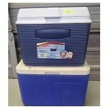 2- COLEMAN & RUBBERMAID 24-QT. COOLERS