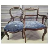 2- VICTORIAN MAHOGANY SIDE CHAIRS