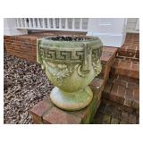 VINTAGE 17' GREEK KEY CONCRETE PLANTER