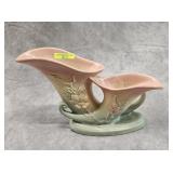 HULL POTTERY 12' MAGNOLIA DOUBLE CORNUCOPIA