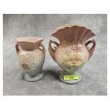 HULL POTTERY CAMELIA AND MAGNOLIA VASES