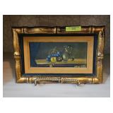 11' SIGNED CENTERPIECE OIL ON BOARD