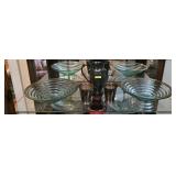 5- PC. LOT OF ASST. ART GLASS & SILVERPLATE Dï¿½COR