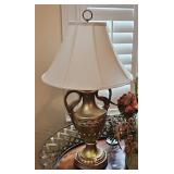 32' GOLD TONE METAL TUSKAN LAMP