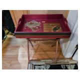 23' X 29' PAINT DECORATED SERVING TABLE