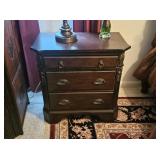 PAIR OF MAHOGANY 3-DRAWER SIDE TABLES