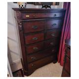 6-DRAWER MAHOGANY TALL CHEST