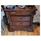 MAHOGANY CHIPPENDALE 3-DRAWER SIDE TABLE