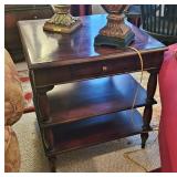 BERNHARDT 1-DRAWER HEPPLEWHITE MAHOGANY TABLE