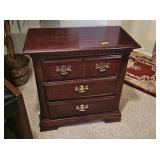 MAHOGANY CHIPPENDALE 3-DRAWER SIDE TABLE