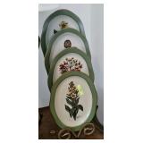 SET OF FOUR- 10' DECORATIVE FLORAL PLATES