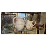 6- PC. LOT OF ASST. GLASS & POTTERY Dï¿½COR