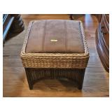 RATTAN & ROPE REVERSIBLE FOOT STOOL