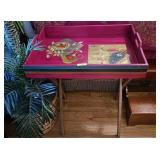 23' X 29' PAINT DECORATED SERVING TABLE