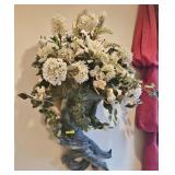 MATCHED PAIR OF CERAMIC CHERUB WALL SCONCES