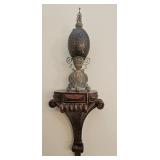 PAIR OF DECORATIVE WALL SCONCES W/ EGG STATUES