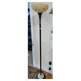 70' SATIN GLASS 'TORCH' FLOOR LAMP