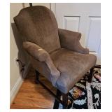 PARK PLACE BROWN CORDUROY ARM CHAIR