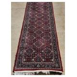 31' X 98' HAND KNOTTED WOOL RUG RUNNER
